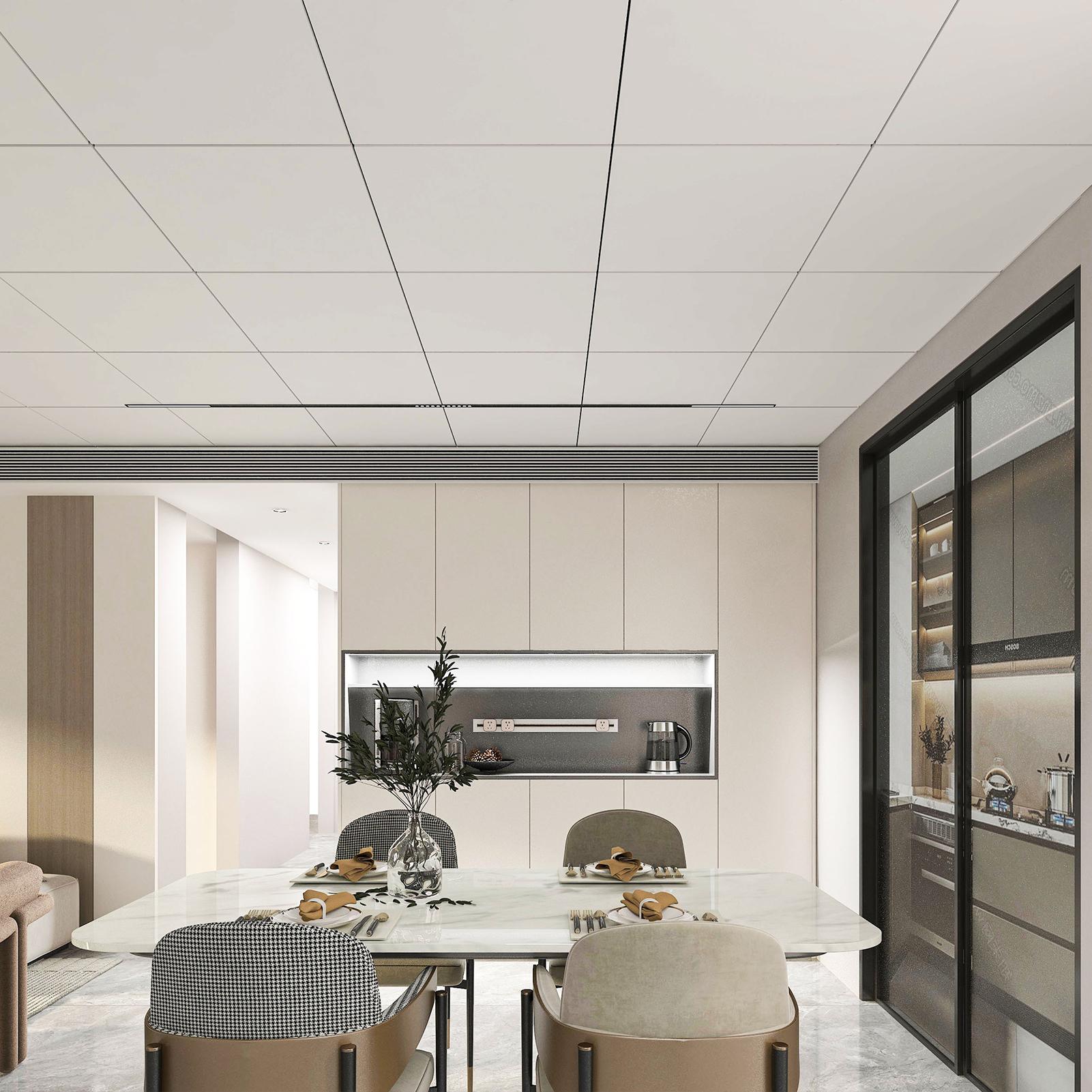 Art3d Modern Smooth Ceiling Tiles 12-Pack 2ft x 2ft for Home Interior Design,Fire-Rated, Waterproof,No Sag,Covers 48 Sq.Ft