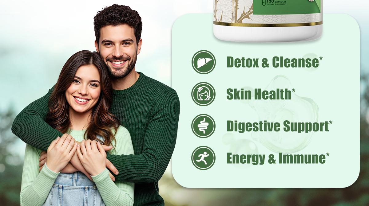 Dr. CROWN Liver Support Supplement for Detox & Cleanse with Milk Thistle, NAC, ALA & Turmeric - 120 Capsules