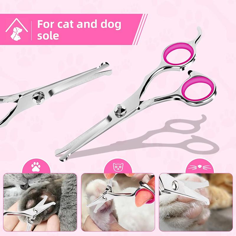 7 PCS Professional Pet Dog Grooming Scissors Set Straight Curved Thinning Shear, Dog Scissors for Grooming 7 PCS Professional Pet Dog Grooming Scissors Set Straight Curved Thinning Shear, Dog Scissors for Grooming