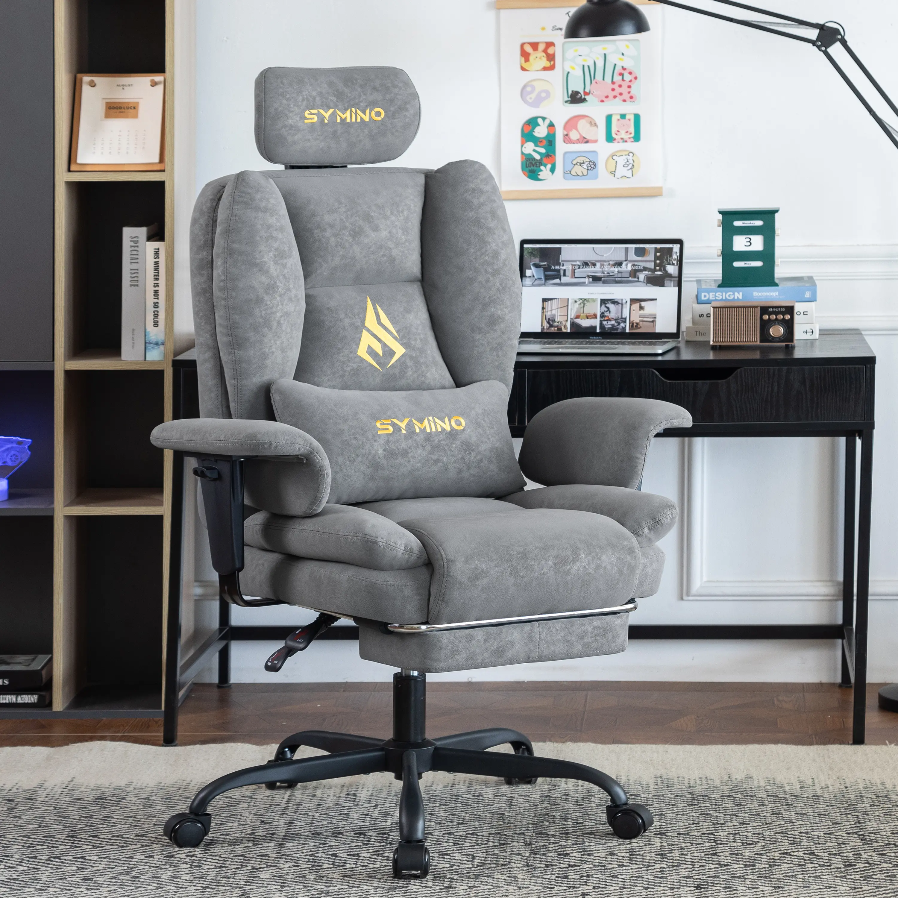 （PU leather）SYMINO sofa gaming chair, gaming chair, ergonomic sofa chair with PU leather