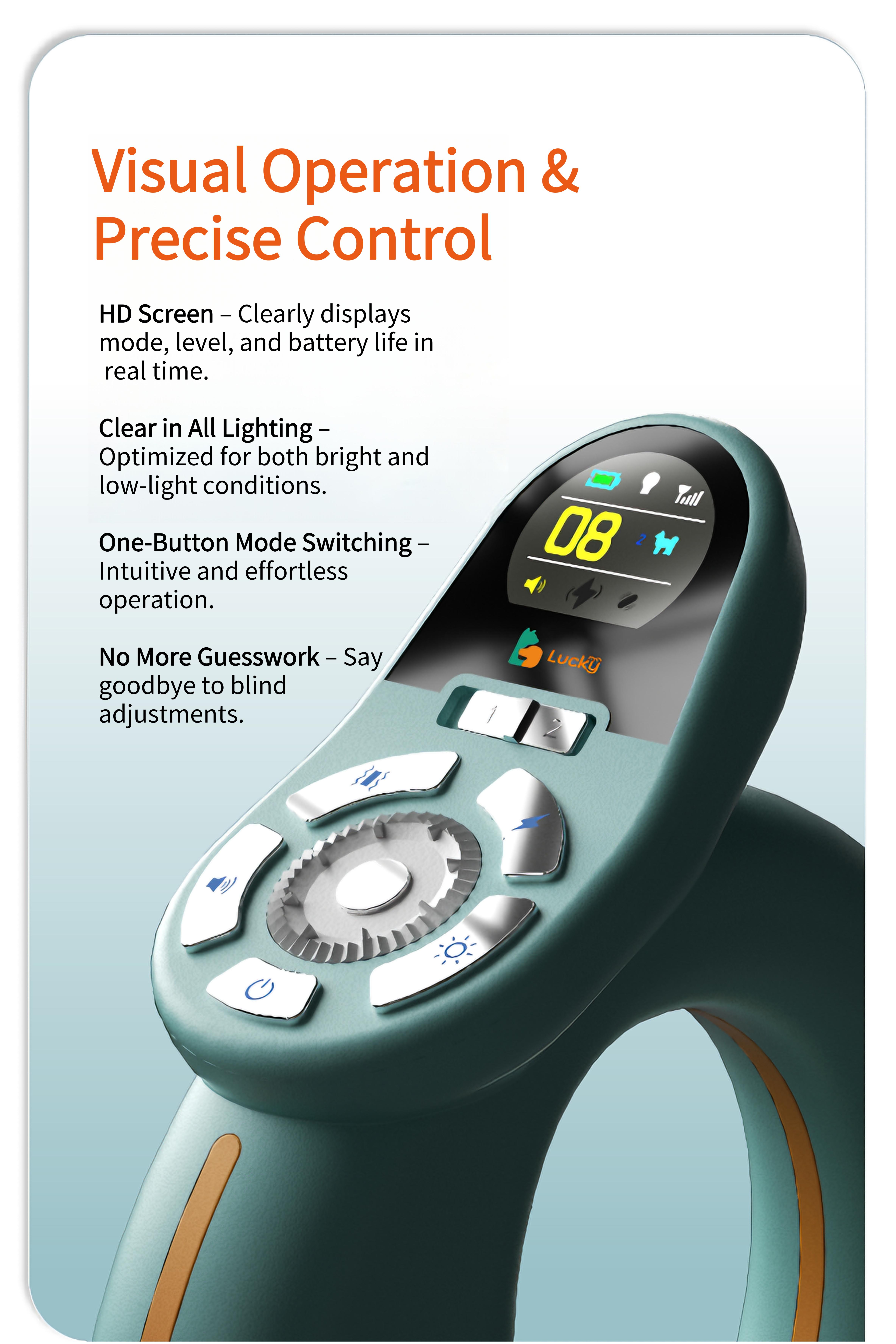 Luckymyth - Dog Training Collar  Leash – 3200ft remote control- built-in light- IP67 waterproof- magnetic charging- 30 static levels + 10 vibration/sound modes-fits dogs 10–120 lbs- integrates both leash and training capabilities-Handles two dogs at once