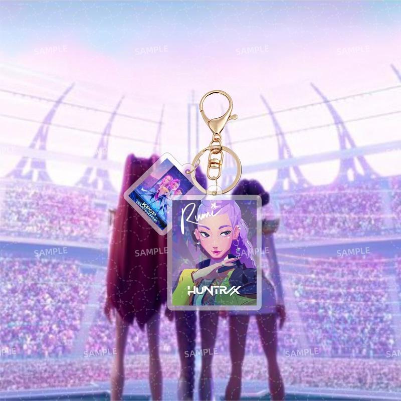 Cartoon Korean Pop Demon Hunters Tiger Huntrix Saja Boys Anime Pendant Keychains Holder Car Key Ring Mobile Phone Bag Hanging Cute Kawaii