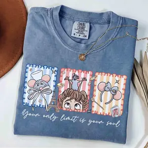 Comfort Colors Little French Chef T-shirt, Playful Anyone Can Cook Tee, Aesthetic Girly Retro Mouse T-shirt, Trendy Oversized Family Kitchen Trip Shirt, Premium Garment Dyed Culinary Birthday Gift Apparel