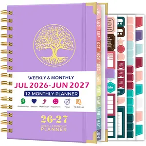 Academic Planner 2026-2027, Weekly And Monthly Calendar/Planner, July 2026 - June 2027, With 12 Monthly Tabs, 4 Planning Stickers, Inner Pocket, 5.7" X 8.4", Appointment Book For Student Teacher Home