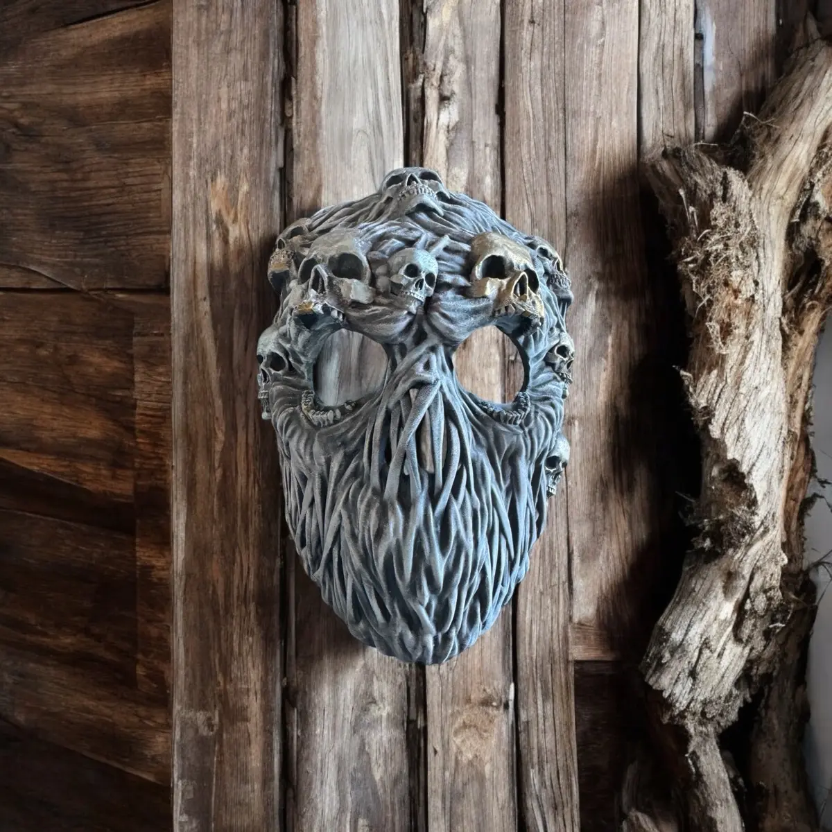 Ghoul Mask with Skull for Halloween Costume size S