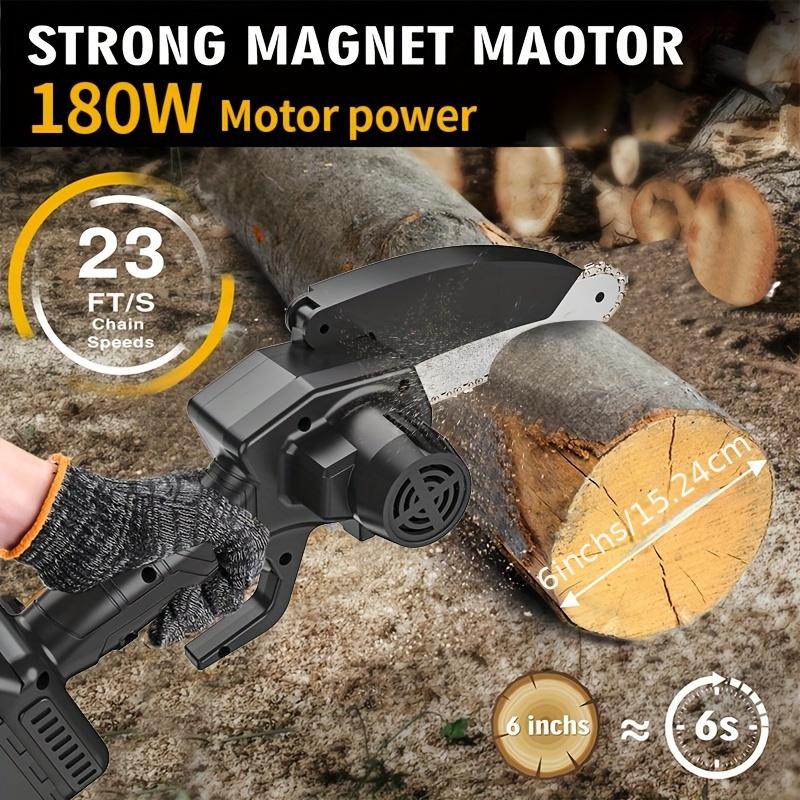 Mini Cordless Chainsaw, 6 Inch Handheld Chainsaw, Mini Chainsaw Cordless 6 Inch, Handheld Electric Chain Saw For Tree Pruning Cutting Wood, Auto Oiler For Tree Branches, Courtyard, Household, Garden, Ideal Gift For Men, Husband, Dad, Pruning Saw
