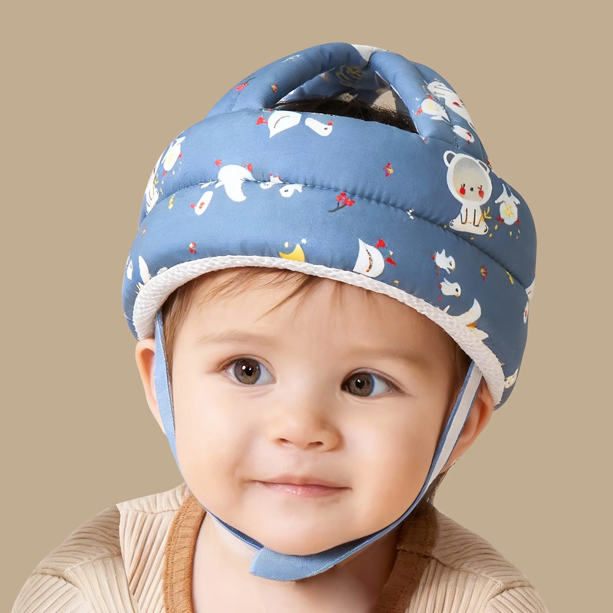 Baby Cartoon Protective Hat, Adjustable Infant Fall Prevention Cap, Soft Dome Cap, Toddler Hat, 6-24 Months Safety Helmet, High-Quality Gift Choice, Caps with Designs, Newborn Toddler Hats