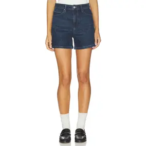 PAIGE Dani Short Finished Hem Seamed Belt Loops Short in Visage