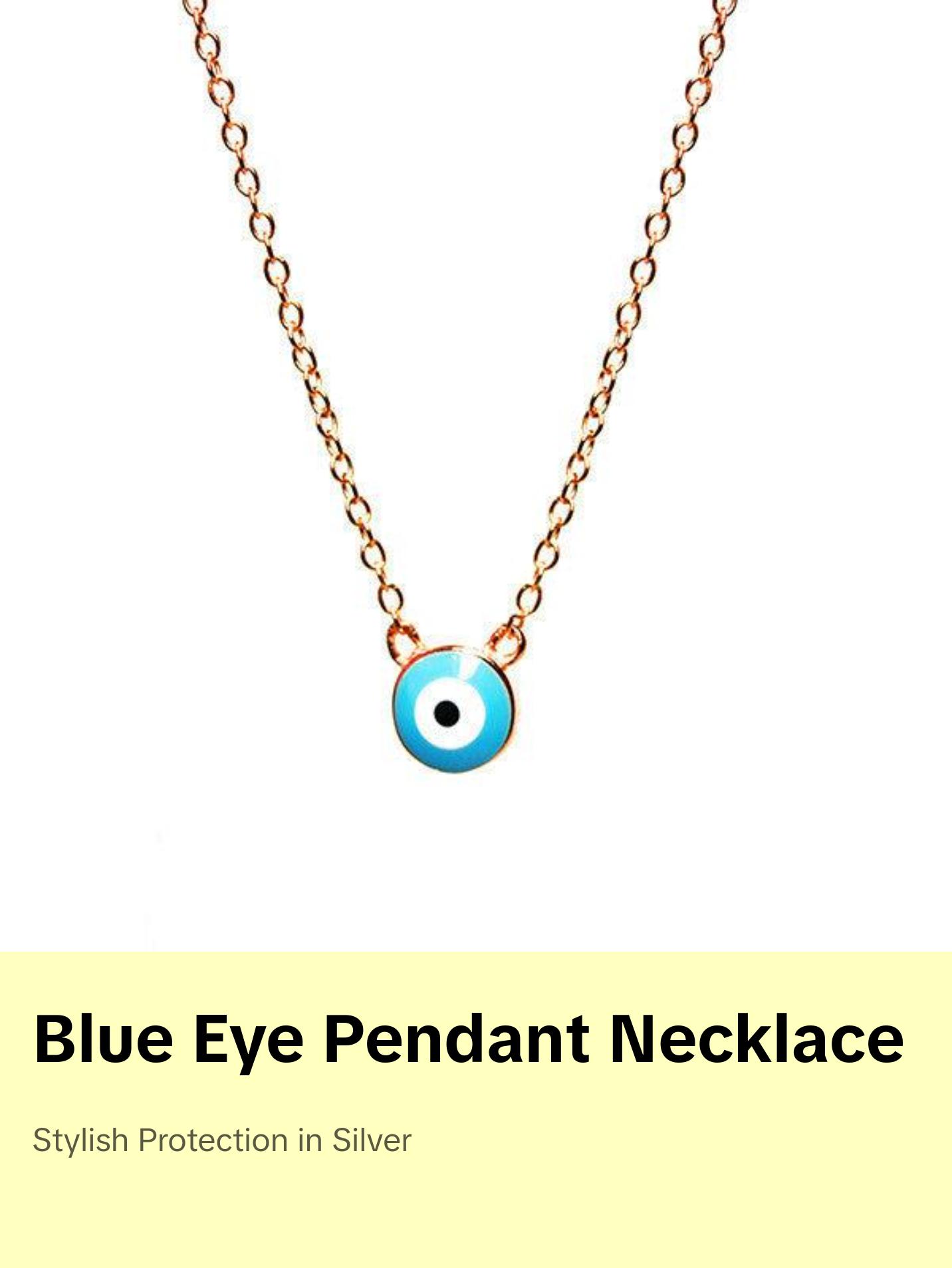 Sterling Silver Blue Eye Necklace