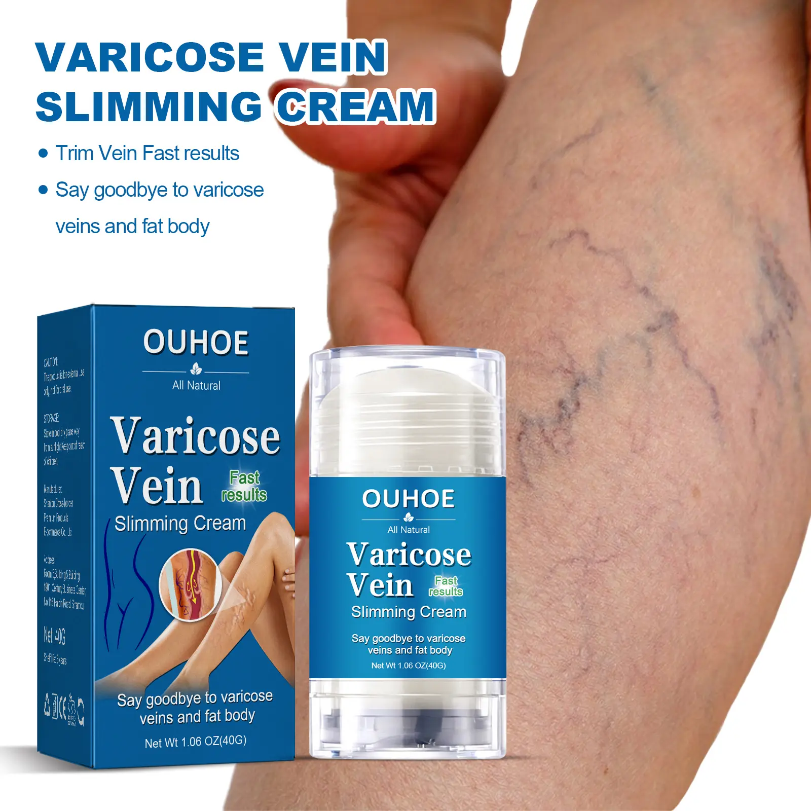 OUHOE Vein Care Cream – Body Care for Vein Repair and Relief of Leg Muscle Swelling (“Spider Veins”)
