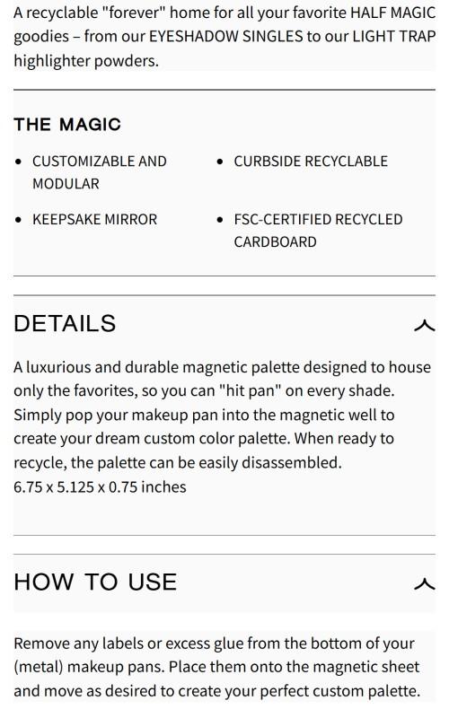 THE "FOREVER" PALETTE