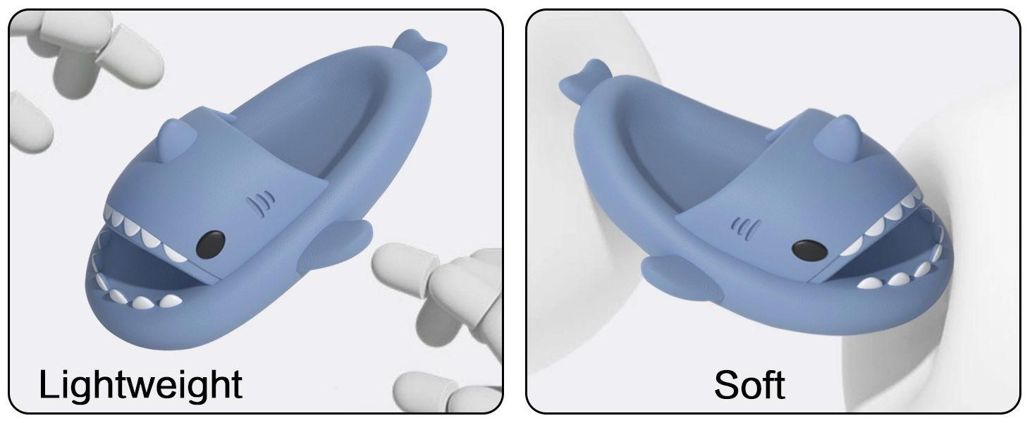 Shark Slides for Women and Men Novelty Pillow Slippers Open Toe Shark Sandals Cushioned Cloud Slides Shark Slides for Women and Men Novelty Pillow Slippers Open Toe Shark Sandals Cushioned Cloud Slides
