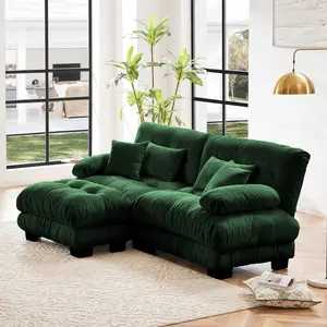 Marbella | Upholstered Mediterranean Luxury Cloud Green Wide Arm Sofa