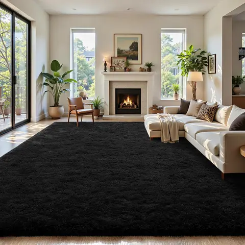 Large Shag Super Soft Fluffy Rug for Bedroom, Modern Shaggy Fuzzy Rugs for Living Room, Plush Indoor Nursery Home Decor Dorm Carpet with Non-Slip Bottom, Aesthetic Carpet for Kids Home