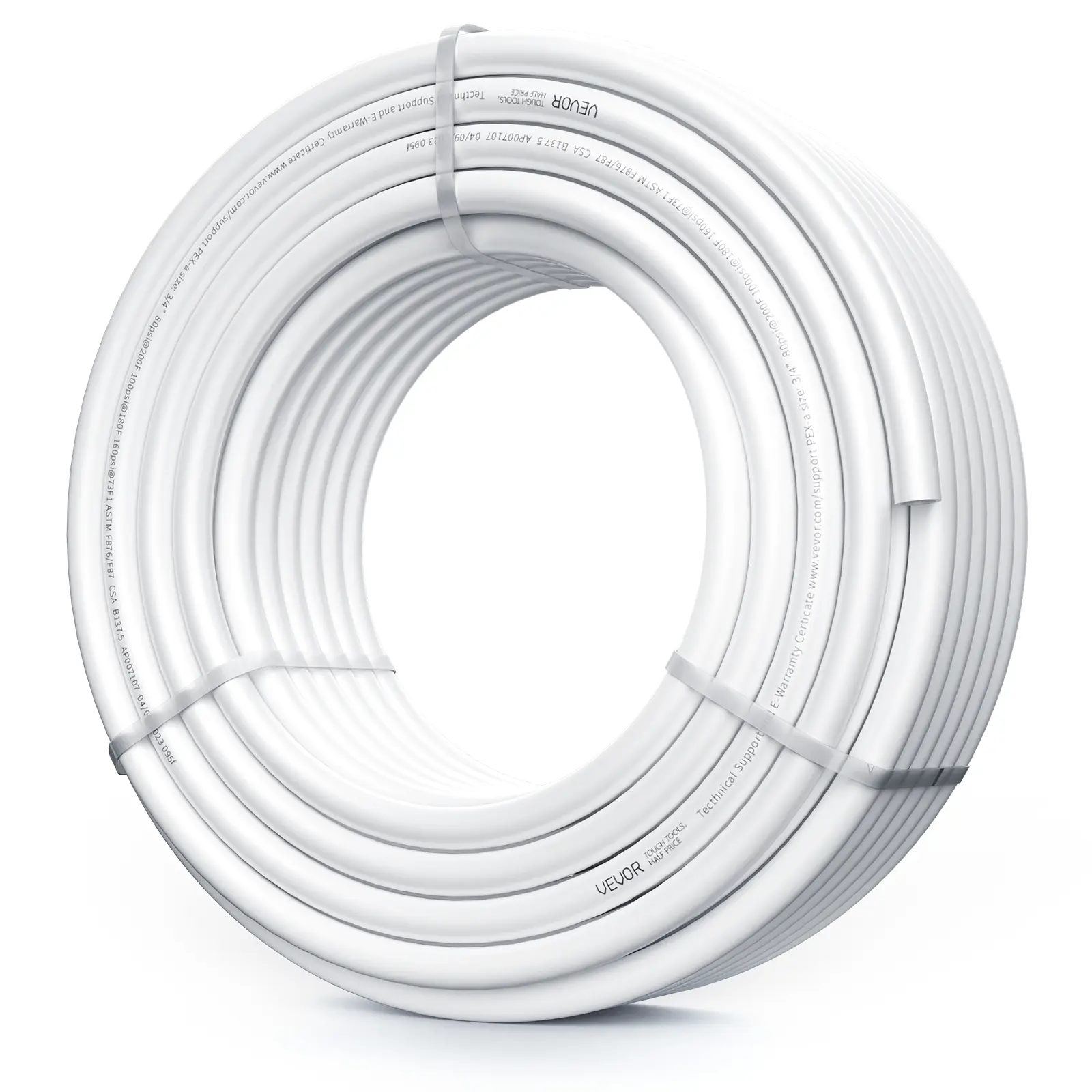 【Summerfinds】VEVOR PEX Pipe 3/4 Inch 100 Feet Length PEX-A Flexible Pipe Tubing for Potable WaterPex Water Lines for Hot/Cold Water & Easily RestorePlumbing Applications with Free Cutter,White