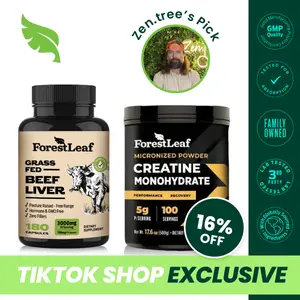 The Ultimate Energy & Strength Stack - ForestLeaf Creatine Monohydrate + Grass-Fed Beef Liver Capsules | Energy, Strength & Performance Support | TikTok Exclusive Bundle