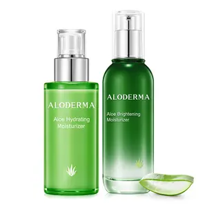 Aloderma Aloe Face Moisturizer Set, 2 Pieces - Hydrating Moisturizer, Brightening Face Lotion