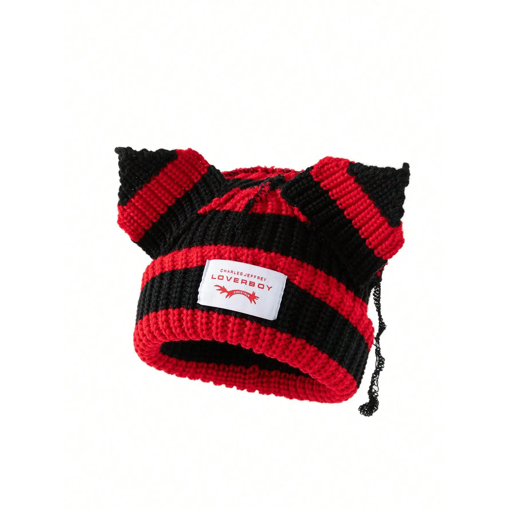 Women's Cute Plain Beanie, 100% Acrylic Knit Hat with Ear Flaps and Car Label Detail, Cozy Daily Accessory for Autumn Winter, Fashion Beanie Hat, Daily Wear, Skull Cap Beanie, Stretchy Beanie