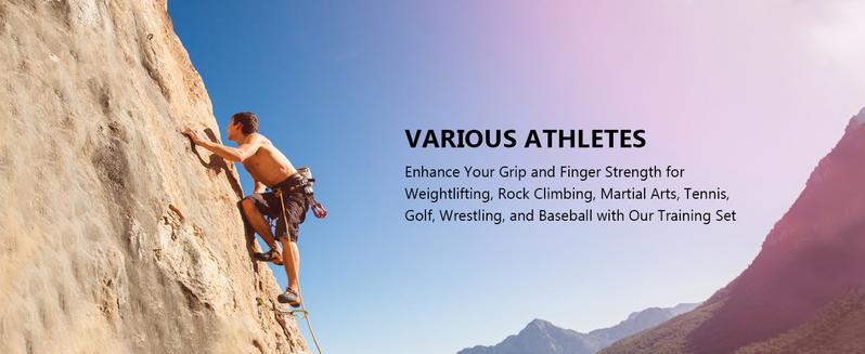 5 PCS Grip Strength Trainer Kit, Hand Gripper Strengthener, Forearm Strengthener, Finger Strengthener, Finger Exerciser, Stress Relief Ball, Forearm Workout Ring for Muscle Building and Injury Recover