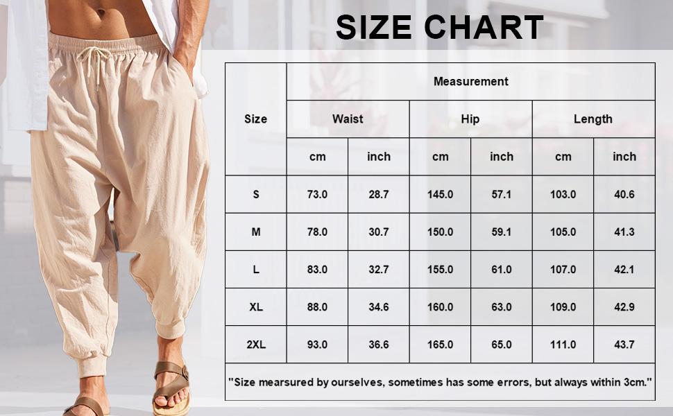 COOFANDY Men's Pants Hippie Harem Baggy Linen Boho Yoga Casual Drop Crotch Trouser Gift Ideas COOFANDY Men's Pants Hippie Harem Baggy Linen Boho Yoga Casual Drop Crotch Trouser Gift Ideas