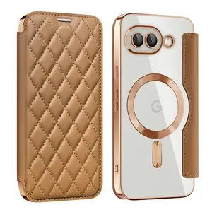 Yadun Luxury Style Flip Magnetic Card Slot Leather Case for Google Pixel10A/10Pro XL/9ProXL/9A/7A Solid Color Cross-Border Full Shockproof Wireless Charging Protective Cover