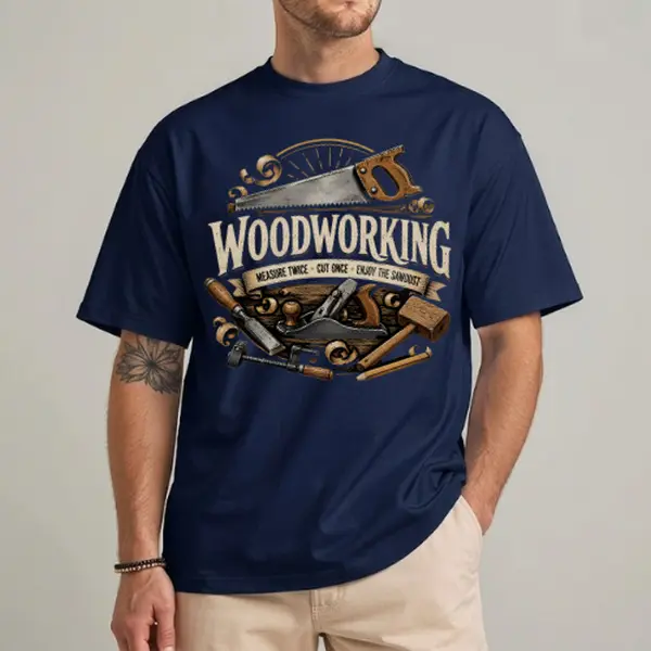 Woodworking Tools Graphic Shirt, Carpenter Woodworker Handyman Gift Apparel