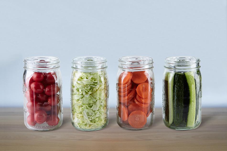 Soligt 4-Pack Glass Fermentation Weights with Easy Grip Handle, Fermenting weights for Wide Mouth Mason Jars, Fermentation Glass Weight, Containers Kitchen, Canister Utensils, Kitchen Utensils