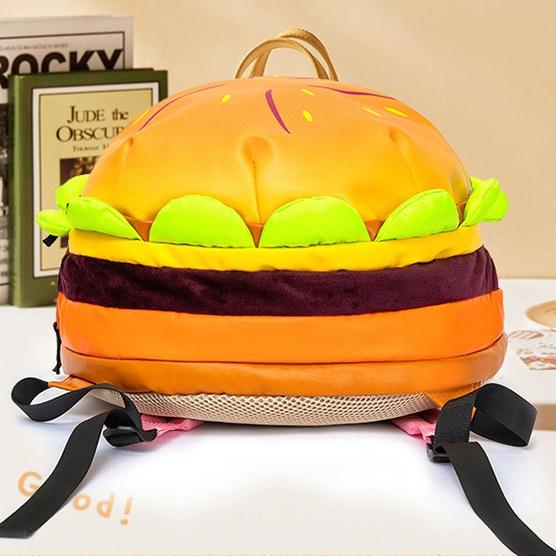 Large leisure Fashionable Novelty Hamburger Design Backpack, Cute Volume Backpack with Adjustable Strap For Daily Used, Cute Student School Book Bag