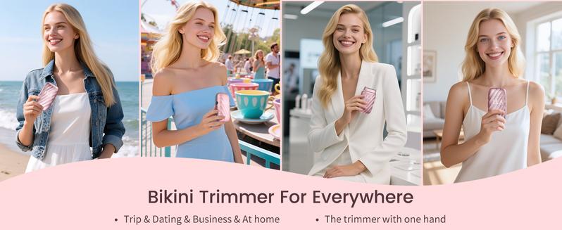 LILA Dual-Head Mini Electric Beard Shaver – Waterproof Rechargeable 2-in-1 Razor, Portable Full Body and Facial Epilator for Painless Trimming of Pubic Hair, Face, Underarms and Legs – 2025 New Shaver,Christmas gifts,New Year's gifts