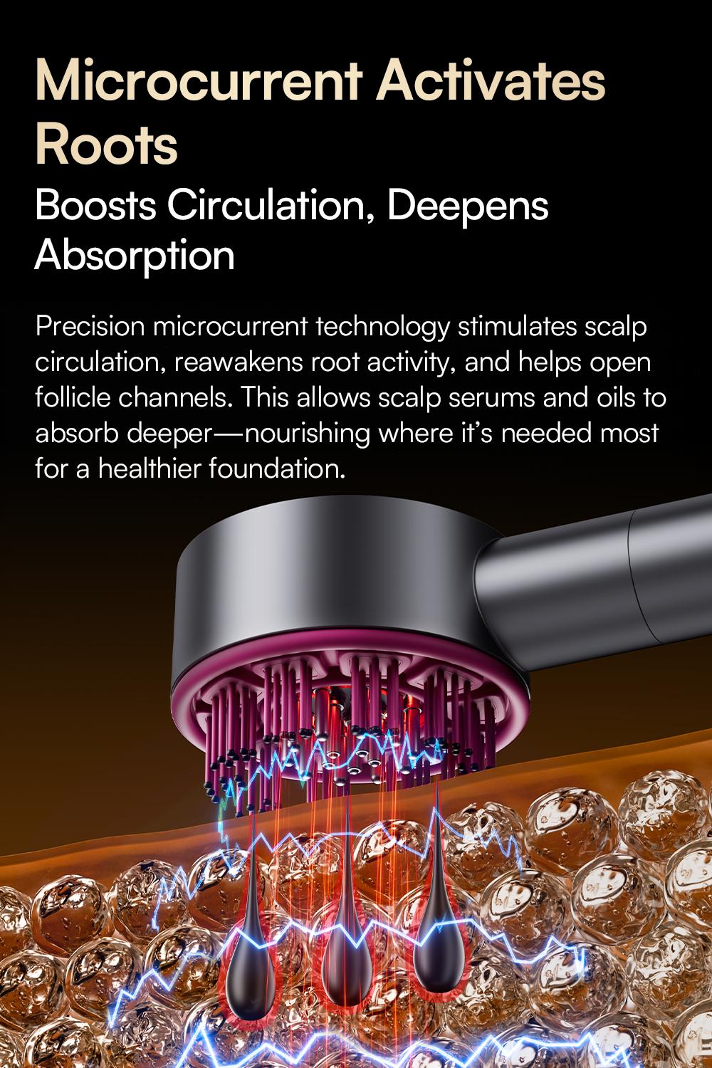 【LIVE EXCLUSIVE】INIA VIBRA 4-in-1 Scalp Therapy Device, Red Light, Microcurrent, Massage, Serum Infusion, Scalp Massager Beauty Device, Waterproof & Wet/Dry Use, Perfect Holiday Gift