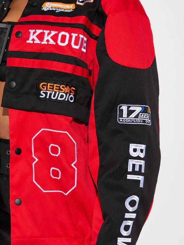 Cool Streets Bomber Jacket - Red
