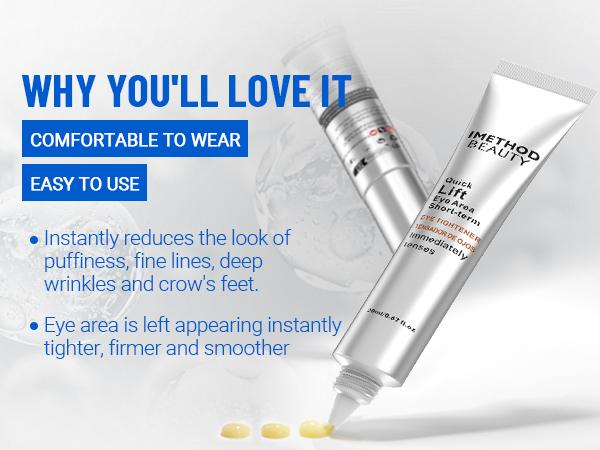 iMethod Perfection Eye Tightener - Temporary Eye Tightener Cream, Under Eye Cream, Instant Firming Formula for Fine Lines & Wrinkles, 20ml iMethod Perfection Eye Tightener - Temporary Eye Tightener Cream, Under Eye Cream, Instant Firming Formula for Fine Lines & Wrinkles, 20ml