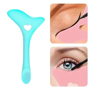 NIWEDAH Reusable Silicone Eyeliner Stencil, Eye Makeup Aid Tool and Mascara Shield Applicator, Lipstick Stencil, Essential Makeup Accessories