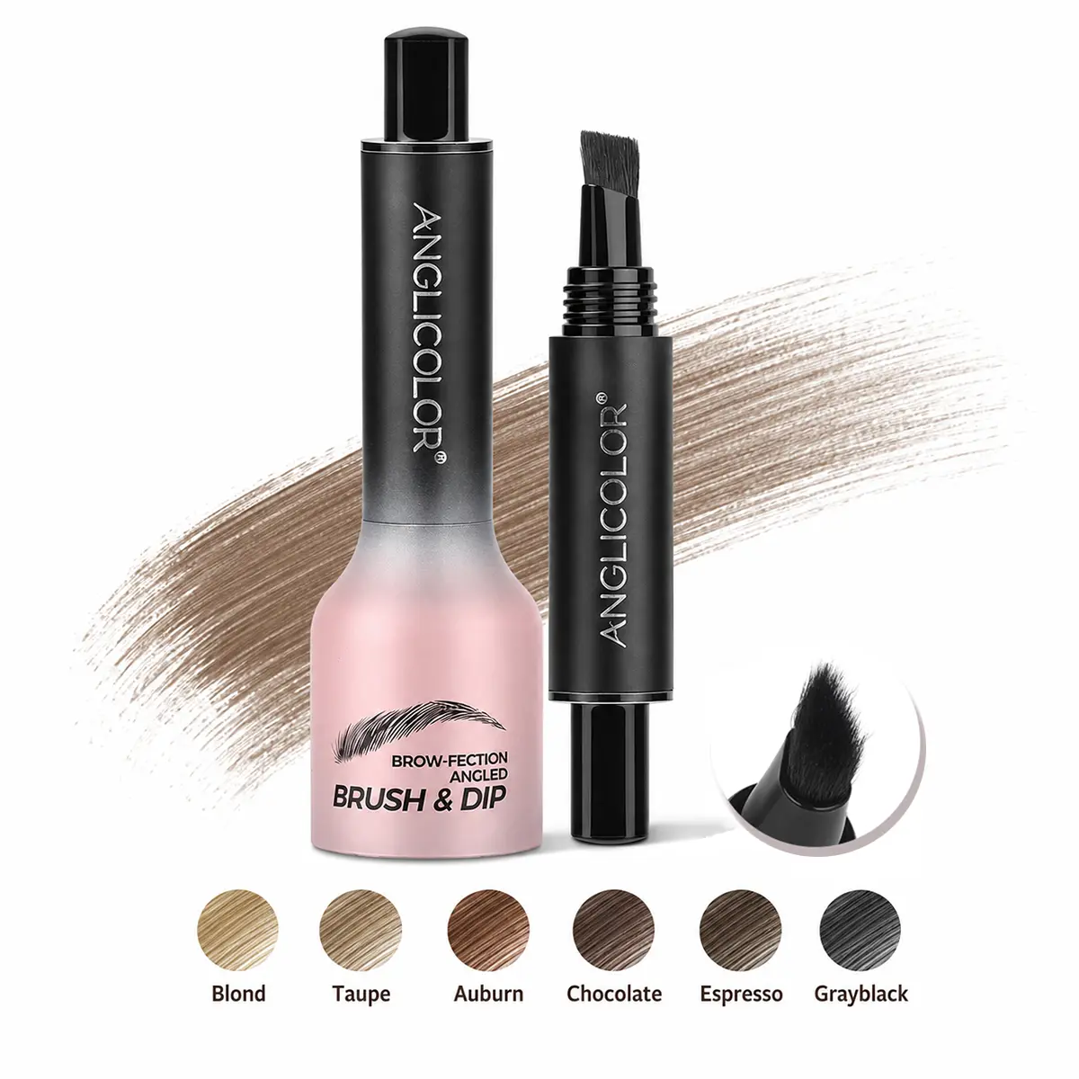 Microblading Eyebrow Pen with Angled Brush Tip, Brush & Dip Brow Applicator for Natural Hair-Like Strokes, Quick Drying Long Lasting Eyebrow Makeup for Defined & Fuller Looking Brows