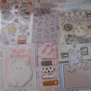 Kawaii Cat Stationery Scoops for Junk Journaling Pen Pal Scrapbooking with Envelopes Letter Sheets Stickers Pens Pencil Case Erasers Washi Tape Notebooks Wax Seal Standard Bundle