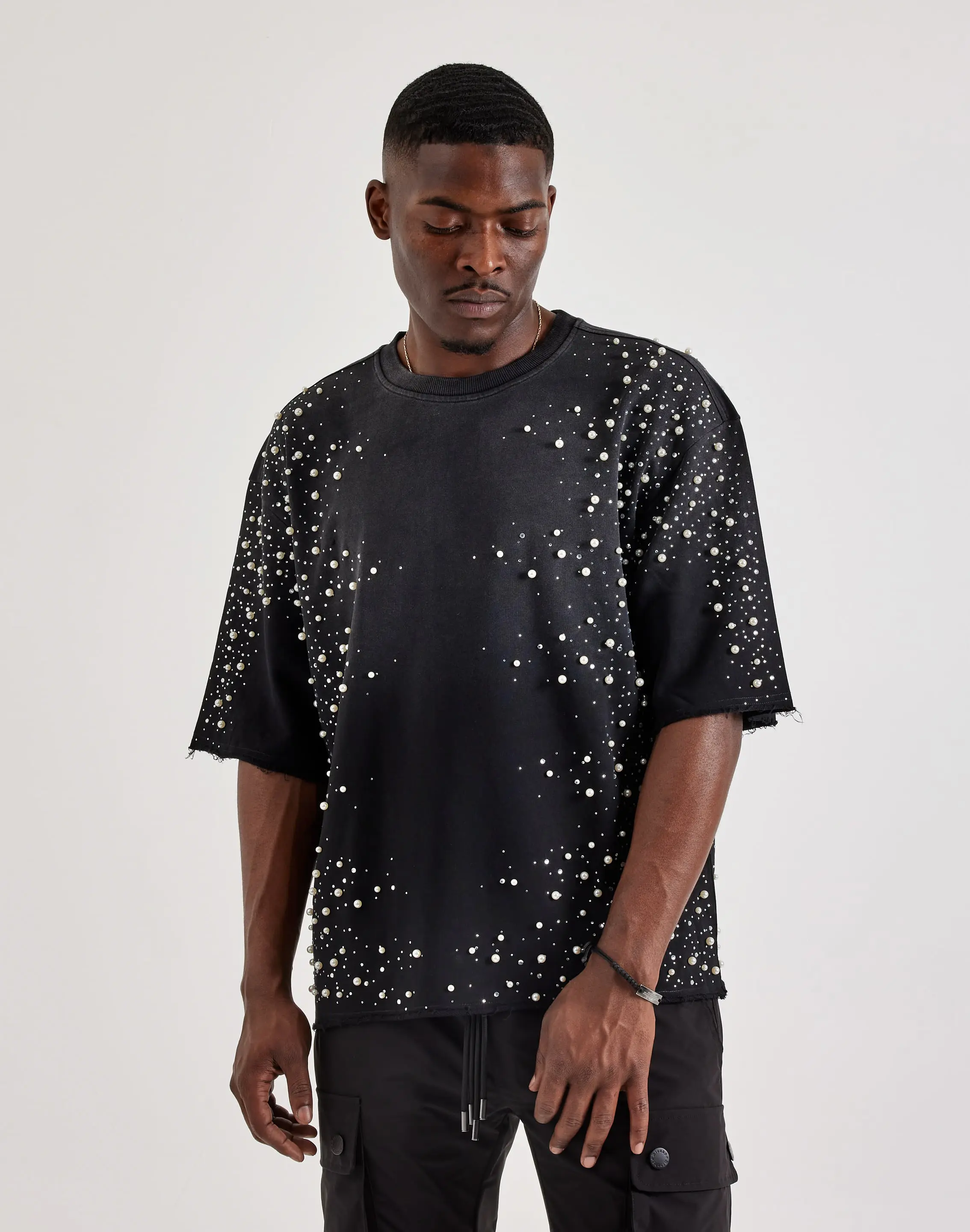 Mens Majestik Spyder Rhinestone Tee