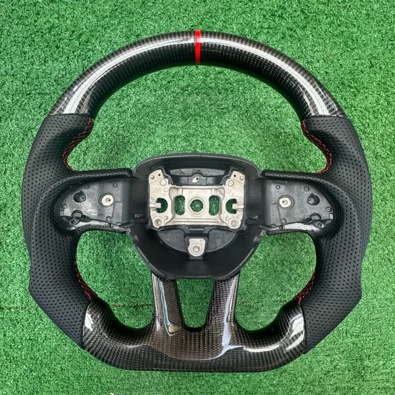 305Carboncustoms Carbon Fiber Steering Wheel Fit for Dodge SRT Charger/Challenger/Durango 2015+ Carbon Fiber Steering Wheel Automotive Car Accessories