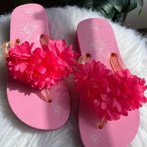 Flower Y2K women flip flop Sandles pink Casual Summer