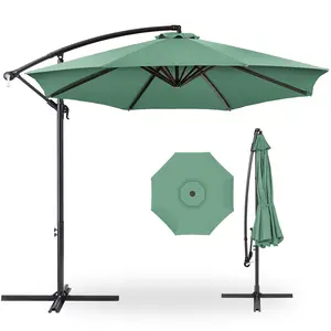 Best Choice Products 10ft Offset Hanging Outdoor Market Patio Umbrella w/ Easy Tilt Adjustment