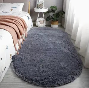 Cozy Oval Bedside Rug for Women – Ultra Soft Plush Bedroom Floor Mat, End-of-Bed Accent & Living Room Coffee Table Area Rug