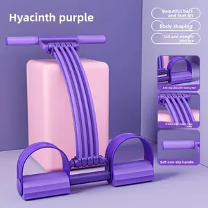 Women Home Fitness Pedal Pull Rope, 8-Strand Adjustable Elastic Band, Portable Workout Gear