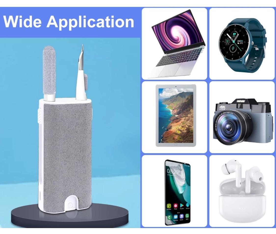 Cleaner Kit for Airpods Pro 1 2 3,5 in 1 Multi-Function Earbuds Cleaning Tool, Electronic Cleaner Kit for iPhone Charging Port,Phone Speaker,Earpods,Headphone,Earphone,Laptpo,Scree,iPod Case