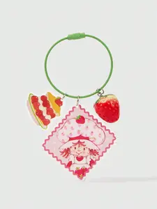 Strawberry Shortcake 1pc Cute Strawberry Pattern Bead Keychain Bag Pendant Ornament