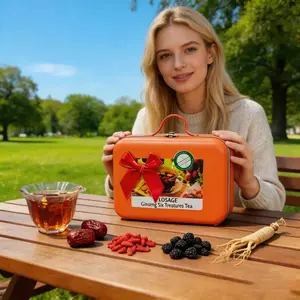 Six Precious Ingredients Formula, Ginseng Ten Treasure Aid Root Kidney Tea, Chinese Kidney Care Tea, Birthday Gifts for Women, gift Set for Mothers Day, Valentines Day (1 box)