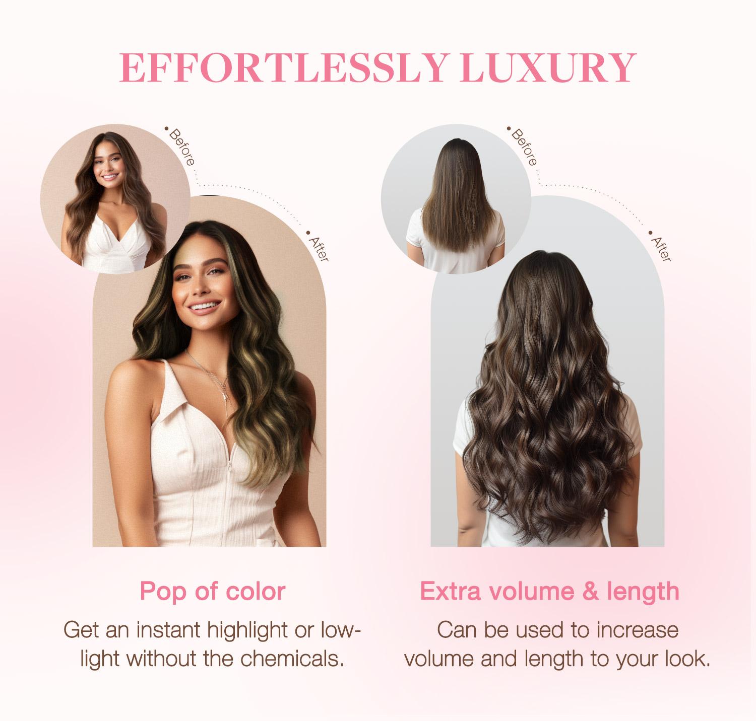 GOOGOO Invisi Edge Injected Seamless Clip in Human Hair Extensions Invisible Natural Straight#Greenish#TikTokShopSpringGlowUp