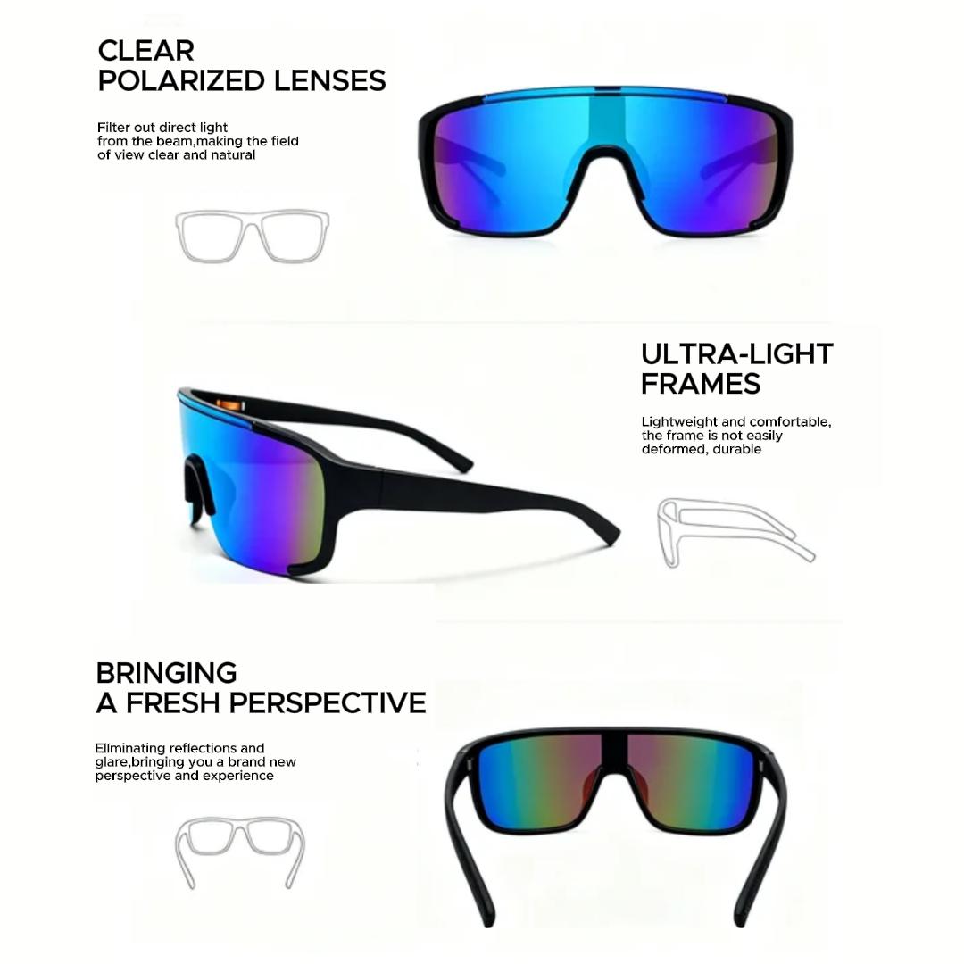 Paleshy 6 Pack Sports Sunglasses UV400 Protection Wraparound Eyewear for Cycling Running Hiking Lightweight Assorted Colors Unisex PC Frame