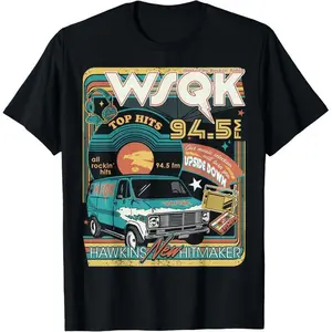 Season 5 WSQK Hawkins New Hitmaker Retro T-Shirt