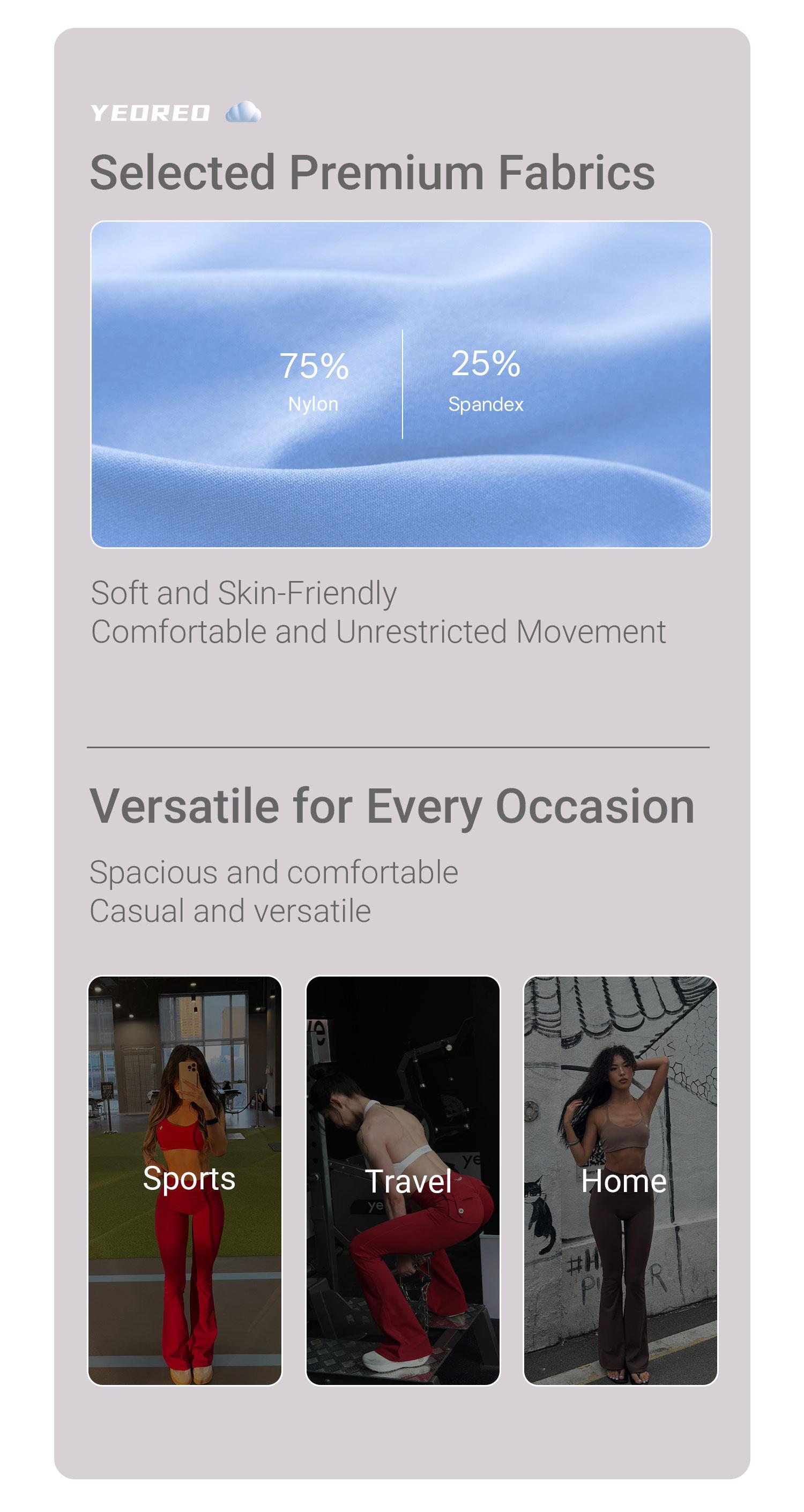 YEOREO CoreFlex Flare Leggings with Pockets for Women Scrunch Workout Leggings Butt Lifting Gym Yoga Pants SpringStatements