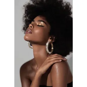 Bling Baby Bling - Full Rhinestone Hoops