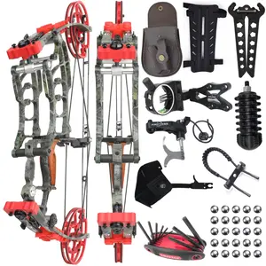 Composite Bow Set Adult Bow and Arrow Set 30-70lbs Lightweight Design Portable Easy Belt Wear-resistant Anti-building Outdoor Archery Training Essential Equipment